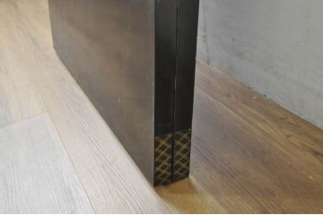 和風ビンテージ　輪島塗り　漆絵　迫力のある鶴の絵柄が目を惹く折り畳み衝立(衝立て、つい立て、衝い立て、パーテーション、仕切り、ヴィンテージ)(定価約180万円)(R-080688)