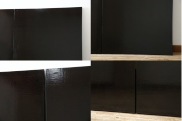 和風ビンテージ　輪島塗り　漆絵　迫力のある鶴の絵柄が目を惹く折り畳み衝立(衝立て、つい立て、衝い立て、パーテーション、仕切り、ヴィンテージ)(定価約180万円)(R-080688)