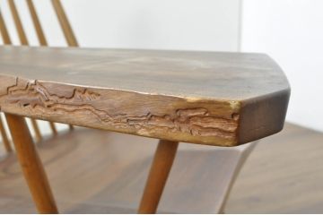 和製ヴィンテージ　小田急ハルク購入　ジョージナカシマ　LOUNGE ARM(ラウンジアーム)　One Arm(ワンアーム、片肘)　CN103　モダンに洗練された右アーム付きラウンジチェア(ジョージ・ナカシマ、アームチェア、イス、椅子、板座チェア、ビンテージ)(R-080693)