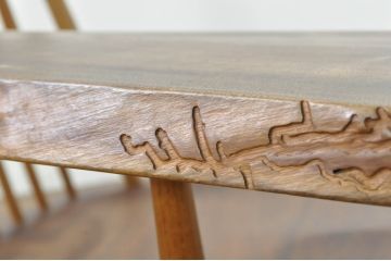 和製ヴィンテージ　小田急ハルク購入　ジョージナカシマ　LOUNGE ARM(ラウンジアーム)　One Arm(ワンアーム、片肘)　CN103　モダンに洗練された右アーム付きラウンジチェア(ジョージ・ナカシマ、アームチェア、イス、椅子、板座チェア、ビンテージ)(R-080693)