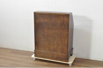 中古　北海道民芸家具　シンプルなデザインが魅力のライティングビューロー(ワークデスク、簿記机、在宅ワーク、在宅用、引き出し、店舗什器)(R-080699)