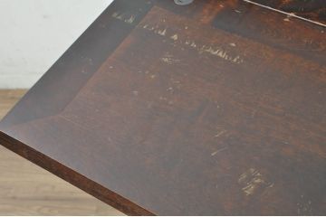 中古　北海道民芸家具　シンプルなデザインが魅力のライティングビューロー(ワークデスク、簿記机、在宅ワーク、在宅用、引き出し、店舗什器)(R-080699)