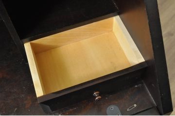 中古　北海道民芸家具　シンプルなデザインが魅力のライティングビューロー(ワークデスク、簿記机、在宅ワーク、在宅用、引き出し、店舗什器)(R-080699)