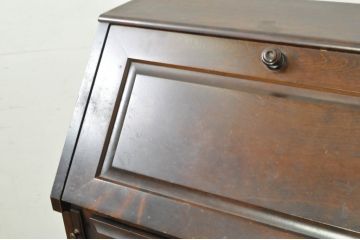 中古　北海道民芸家具　シンプルなデザインが魅力のライティングビューロー(ワークデスク、簿記机、在宅ワーク、在宅用、引き出し、店舗什器)(R-080699)