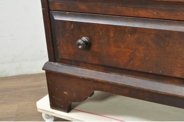 中古　北海道民芸家具　シンプルなデザインが魅力のライティングビューロー(ワークデスク、簿記机、在宅ワーク、在宅用、引き出し、店舗什器)(R-080699)