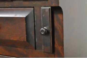 中古　北海道民芸家具　シンプルなデザインが魅力のライティングビューロー(ワークデスク、簿記机、在宅ワーク、在宅用、引き出し、店舗什器)(R-080699)