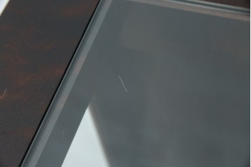 中古　希少な廃番品　北海道民芸家具　クラシカルな雰囲気の小振りなキャビネット(収納棚、戸棚、サイドキャビネット、飾り棚、陳列棚、店舗什器)(R-080701)