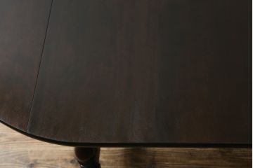 和製ビンテージ　松本民芸家具　D型バタフライ卓子　挽き物加工の脚が目を惹くバタフライテーブル(エクステンションテーブル、ダイニングテーブル、2人掛け、4人掛け、ヴィンテージ)(定価約38万円)(R-080709)