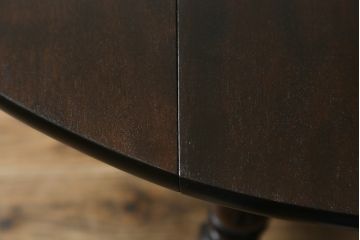 和製ビンテージ　松本民芸家具　D型バタフライ卓子　挽き物加工の脚が目を惹くバタフライテーブル(エクステンションテーブル、ダイニングテーブル、2人掛け、4人掛け、ヴィンテージ)(定価約38万円)(R-080709)