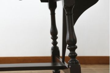 和製ビンテージ　松本民芸家具　D型バタフライ卓子　挽き物加工の脚が目を惹くバタフライテーブル(エクステンションテーブル、ダイニングテーブル、2人掛け、4人掛け、ヴィンテージ)(定価約38万円)(R-080709)