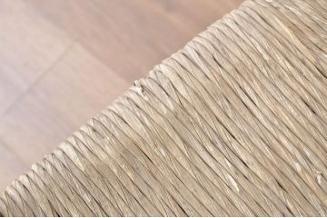 和製ビンテージ　希少デザイン　個性的なデザインのナラ材ラッシチェア1脚(ダイニングチェア、椅子、イス、ヴィンテージ、検索ワード:吉田璋也)(R-080715)