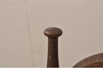 和製ビンテージ　希少デザイン　個性的なデザインのナラ材ラッシチェア1脚(ダイニングチェア、椅子、イス、ヴィンテージ、検索ワード:吉田璋也)(R-080715)