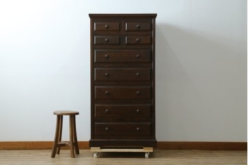 中古　美品　北海道民芸家具　HM535 小物タンス　小物収納におすすめ!! 和と洋どちらにも馴染むデザインが魅力のチェスト　定価約26万円　(R-080717)