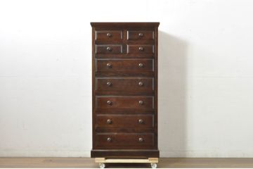 中古　美品　北海道民芸家具　HM535 小物タンス　小物収納におすすめ!! 和と洋どちらにも馴染むデザインが魅力のチェスト(整理箪笥、収納箪笥、引き出し)(定価約26万円)(R-080717)