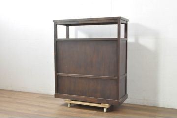 和製ビンテージ　松本民芸家具　530型　和の雰囲気が魅力的な茶タンス(茶棚、飾り棚、戸棚、収納棚、サイドキャビネット)(定価約43万円)(R-080727)