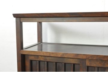 和製ビンテージ　松本民芸家具　530型　和の雰囲気が魅力的な茶タンス(茶棚、飾り棚、戸棚、収納棚、サイドキャビネット)(定価約43万円)(R-080727)