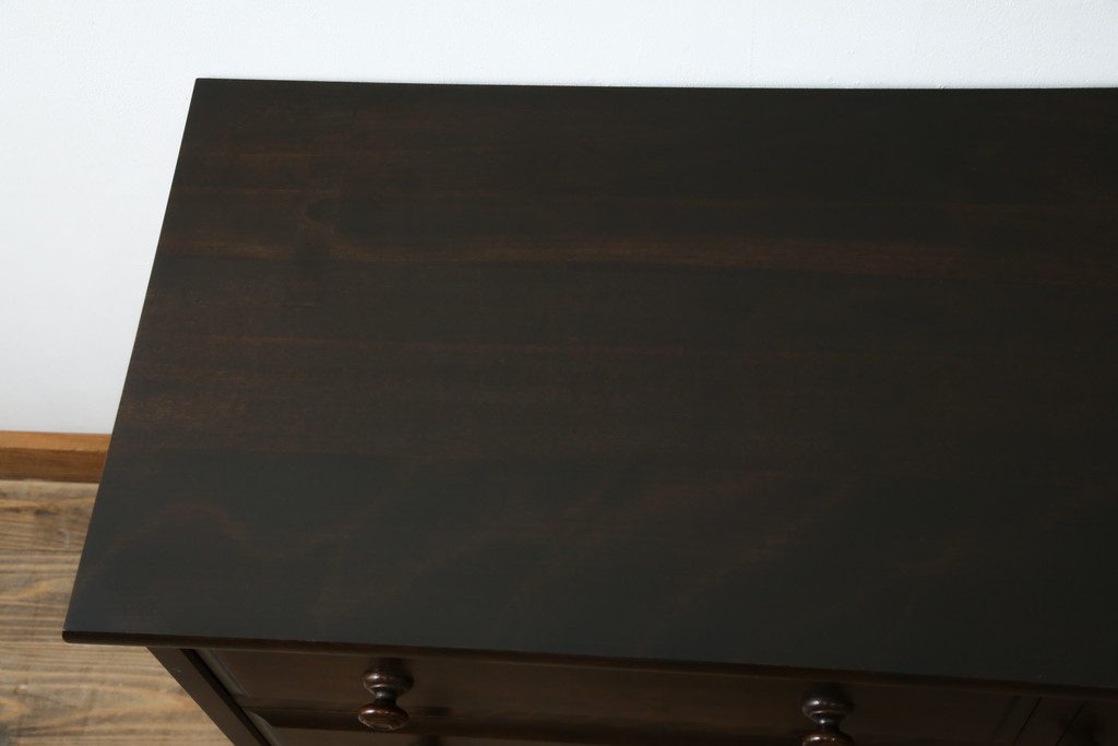 中古　北海道民芸家具　ドレッサーリメイク　洗練された佇まいが魅力のサイドボード　(R-080728)