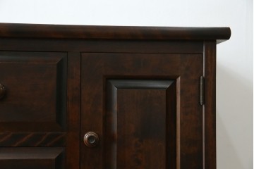 中古　北海道民芸家具　ドレッサーリメイク　洗練された佇まいが魅力のサイドボード　(R-080728)