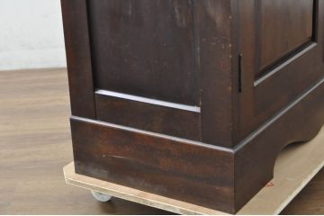 和製ビンテージ　松本民芸家具　#58型　お洒落な扉のデザインが印象的な食器棚(カップボード、収納棚、戸棚、ヴィンテージ)(定価約55万円)(R-080729)