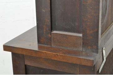 和製ビンテージ　松本民芸家具　#58型　お洒落な扉のデザインが印象的な食器棚(カップボード、収納棚、戸棚、ヴィンテージ)(定価約55万円)(R-080729)