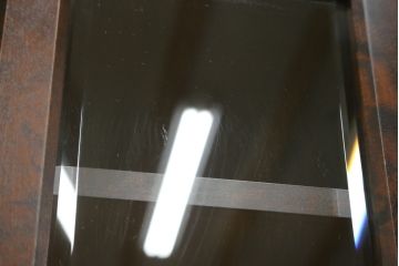 中古　美品　北海道民芸家具　和洋どちらのお部屋にも馴染むブックケース(本箱、書棚、収納棚、戸棚、キャビネット、飾り棚)(R-080730)