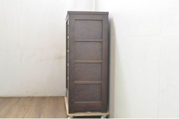 中古　松本民芸家具　シックで落ち着いた佇まいが魅力的なA型下駄箱(靴箱、シューズボックス、収納棚、戸棚、キャビネット)(定価約34万円)(R-080731)