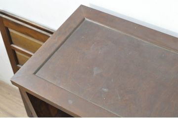 中古　松本民芸家具　シックで落ち着いた佇まいが魅力的なA型下駄箱(靴箱、シューズボックス、収納棚、戸棚、キャビネット)(定価約34万円)(R-080731)