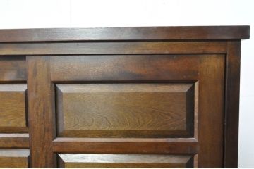 中古　松本民芸家具　シックで落ち着いた佇まいが魅力的なA型下駄箱(靴箱、シューズボックス、収納棚、戸棚、キャビネット)(定価約34万円)(R-080731)