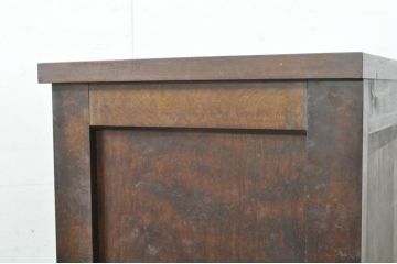 中古　松本民芸家具　シックで落ち着いた佇まいが魅力的なA型下駄箱(靴箱、シューズボックス、収納棚、戸棚、キャビネット)(定価約34万円)(R-080731)