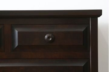 中古　北海道民芸家具　天板リメイク　シックな色合いで落ち着いた空間を演出するサイドキャビネット(サイドボード、収納棚、戸棚)(R-080734)