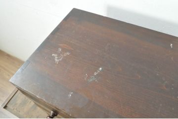 中古　松本民芸家具　立体的なデザインが魅力の凸面小引き出し(卓上収納、小物収納)(R-080738)