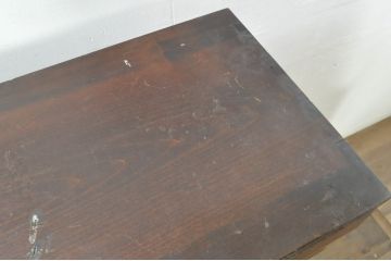 中古　松本民芸家具　立体的なデザインが魅力の凸面小引き出し(卓上収納、小物収納)(R-080738)