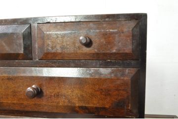 中古　松本民芸家具　立体的なデザインが魅力の凸面小引き出し(卓上収納、小物収納)(R-080738)