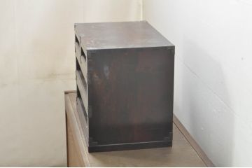 中古　松本民芸家具　523型　シンプルで上品な佇まいが魅力的な金具付き小抽斗(小引き出し、チェスト、卓上収納、小物収納、小抽出)(定価約15万円)(R-080739)