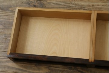 中古　松本民芸家具　523型　シンプルで上品な佇まいが魅力的な金具付き小抽斗　定価約15万円　(R-080739)