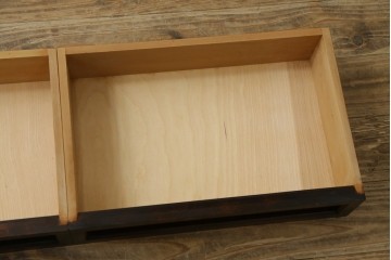 中古　松本民芸家具　523型　シンプルで上品な佇まいが魅力的な金具付き小抽斗　定価約15万円　(R-080739)