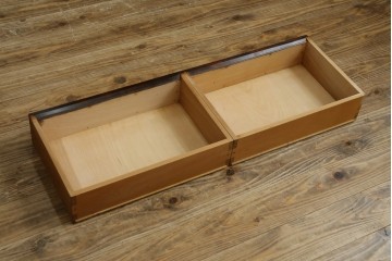 中古　松本民芸家具　523型　シンプルで上品な佇まいが魅力的な金具付き小抽斗　定価約15万円　(R-080739)