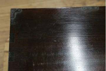 中古　松本民芸家具　523型　シンプルで上品な佇まいが魅力的な金具付き小抽斗　定価約15万円　(R-080739)