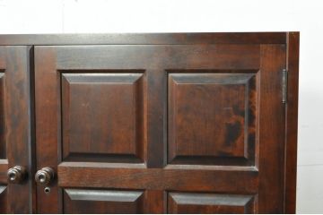 中古　美品　北海道民芸家具　深みのある木の色合いが美しい衣装盆付きサイドチェスト(和たんす、衣装タンス、着物箪笥、収納箪笥、引き出し)(R-080741)
