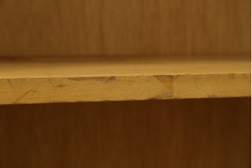 和製ヴィンテージ　レトロな雰囲気あふれる古い図書館の大きな本棚　(R-080743)