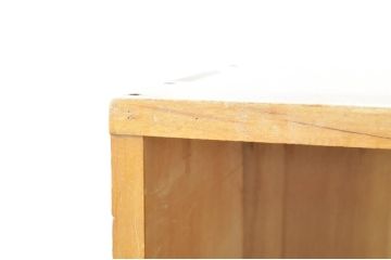 和製アンティーク　レトロな雰囲気あふれる古い図書館の大きな本棚(ブックシェルフ、飾り棚、収納棚、陳列棚、書棚)(R-080744)