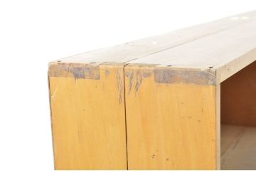 和製アンティーク　レトロな雰囲気あふれる古い図書館の大きな本棚(ブックシェルフ、飾り棚、収納棚、陳列棚、書棚)(R-080745)