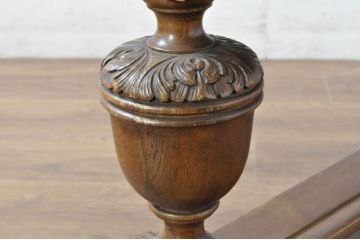 イギリスアンティーク　高級品!!　オーク材　パ-ケットリー(象嵌)天板とバルボスレッグが目を引くセンターテーブル(ローテーブル、リビングテーブル、コーヒーテーブル、英国)(R-080749)