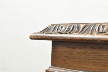 イギリスアンティーク　高級品!!　オーク材　パ-ケットリー(象嵌)天板とバルボスレッグが目を引くセンターテーブル(ローテーブル、リビングテーブル、コーヒーテーブル、英国)(R-080749)