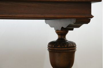 【S様ご決済用】イギリスアンティーク　高級品!!　オーク材　パ-ケットリー(象嵌)天板とバルボスレッグが目を引くセンターテーブル(ローテーブル、リビングテーブル、コーヒーテーブル、英国)(R-080749)