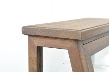 中古　民芸家具　国産　職人手作り　総欅(ケヤキ)材　卓上台形ガラスケース(Gケース、ショーケース、ディスプレイケース、コレクションケース、飾り棚、陳列棚、店舗什器)(R-080751)