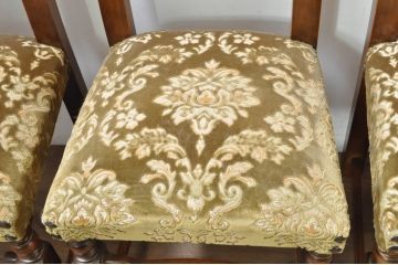 中古　美品　最高級　イタリア輸入家具　品のある佇まいが素敵なハイバックダイニングチェア6脚セット(サロンチェア、椅子、イス、バラ売り可能)(定価6脚で約112万円)(R-080752)