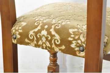中古　美品　最高級　イタリア輸入家具　品のある佇まいが素敵なハイバックダイニングチェア6脚セット(サロンチェア、椅子、イス、バラ売り可能)(定価6脚で約112万円)(R-080752)