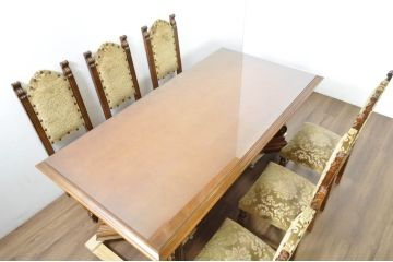 中古　美品　最高級　イタリア輸入家具　品のある佇まいが素敵なハイバックダイニングチェア6脚セット(サロンチェア、椅子、イス、バラ売り可能)(定価6脚で約112万円)(R-080752)