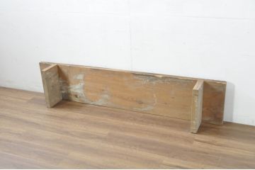 和製アンティーク　天板松材　極厚天板　素朴な風合いを楽しめるロータイプ作業台(裁ち板、ローテーブル、センターテーブル、リビングテーブル、飾り台、花台、テレビ台)(R-080759)